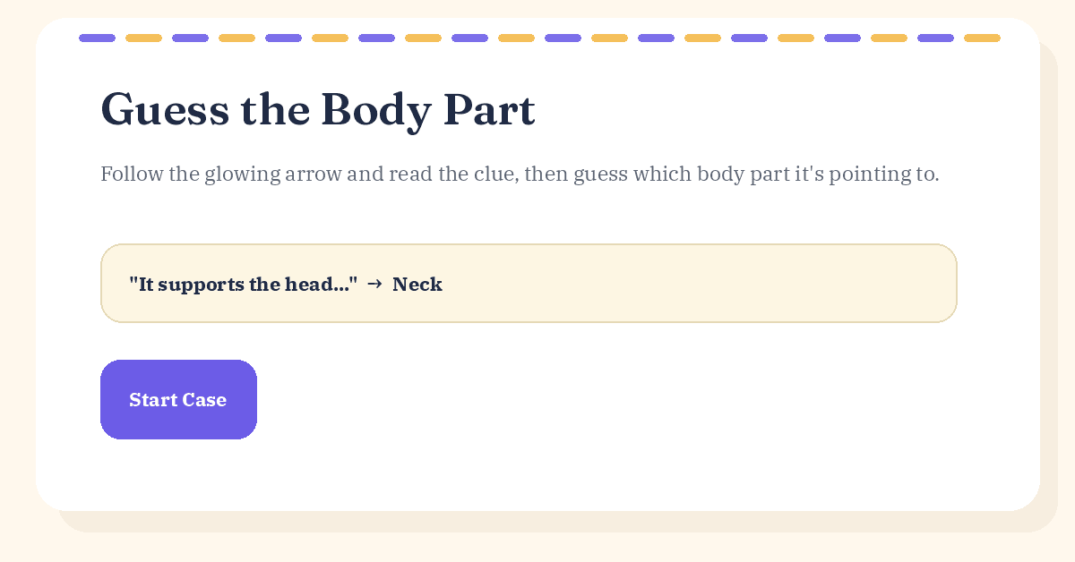 Guess the body parts