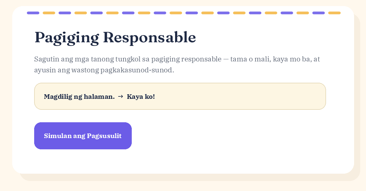 Pagiging responsable