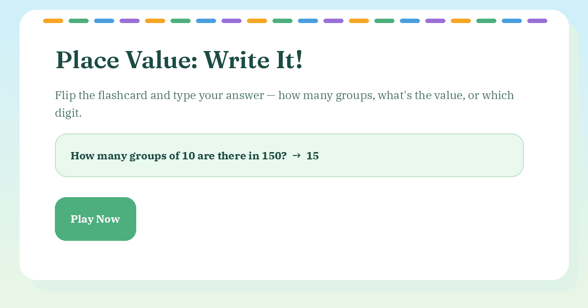 Place Value: Write it!