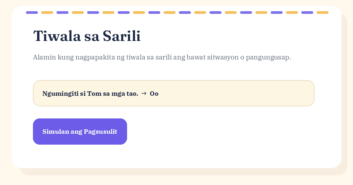Tiwala sa Sarili
