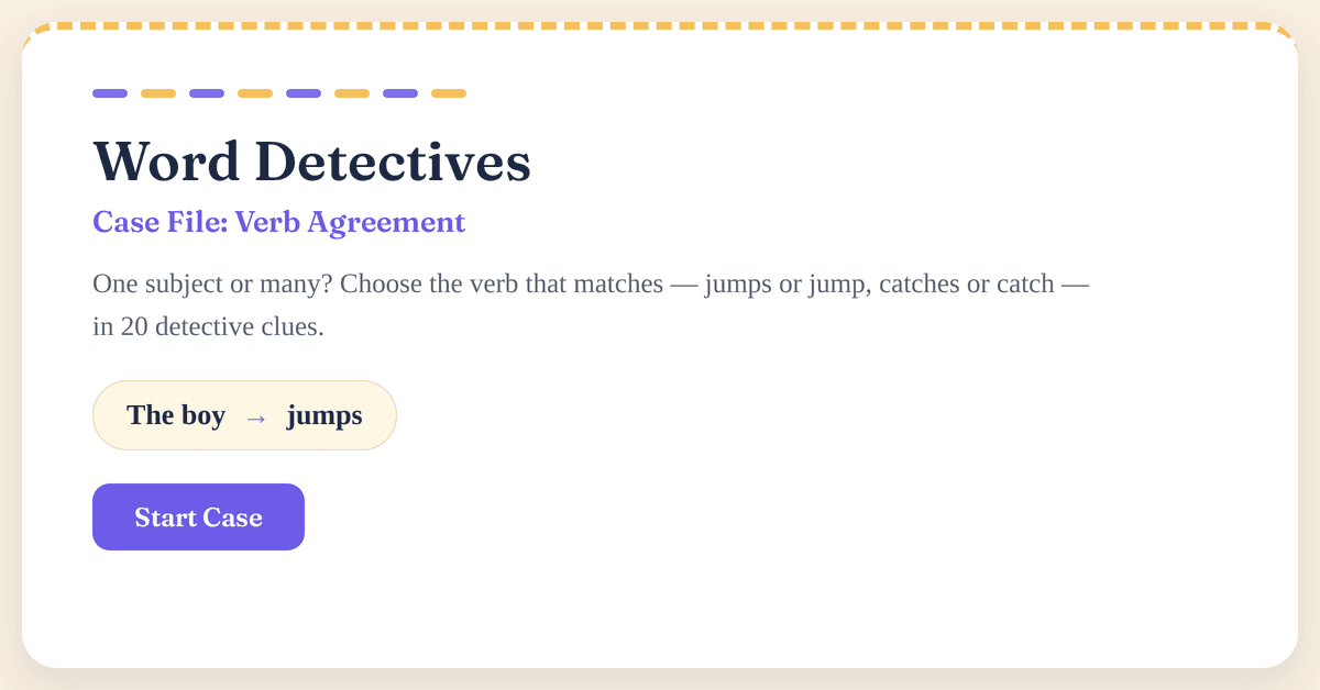 Simple Present Tense Verb Agreement